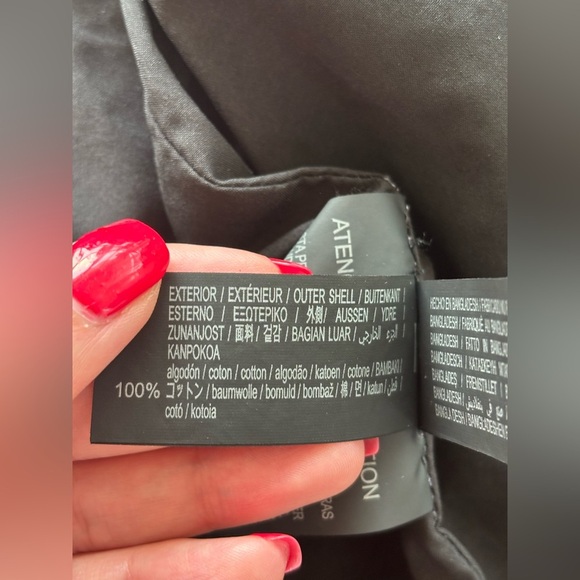 Zara Black Washed Denim Jacket with Studs – Size Large (Men’s) - Picture 8 of 16